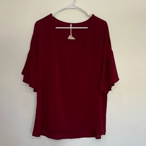 Chic Burgundy Women's Blouse NWT